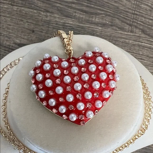 Betsey Johnson | Red Heart Necklace w/ Matching Earrings ♥️ - Picture 10 of 17